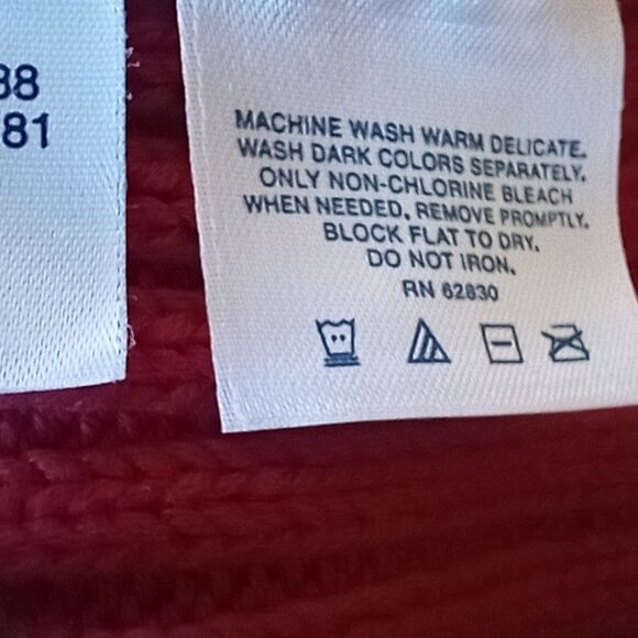 Vintage Men's Lands End Red XL Turtleneck Sweater. 100% Cotton. Comfy Cozy - Picture 4 of 7